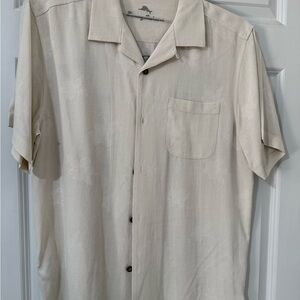 Tommy Bahama Men's Beige Floral Button Down Shirt